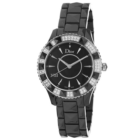 dior diamond watch black|diamond Dior watch for sale.